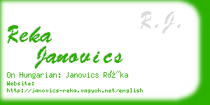 reka janovics business card